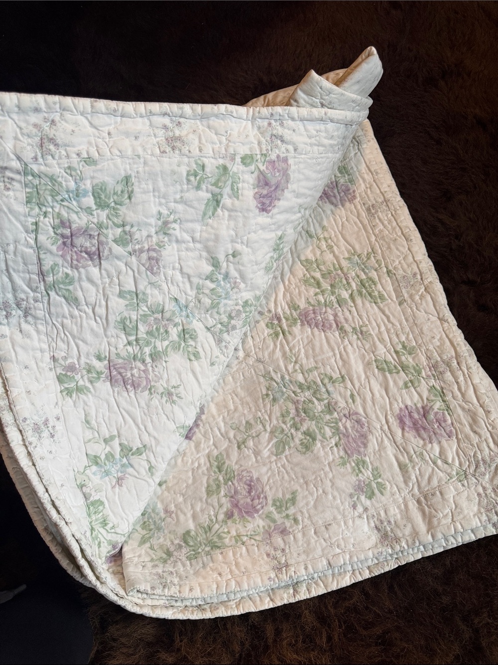 Simply Shabby Chic White Quilted Floral-Print Bedding